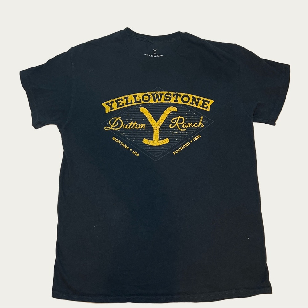 Hybrid Men’s Yellowstone Dutton Ranch Black Short‎ Sleeve Tee Size Medium